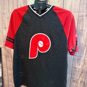 Philadelphia Phillies Raglan Tee | Large | True Fan MLB Baseball Shirt